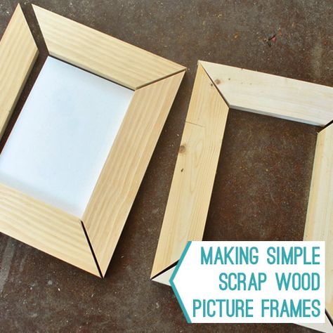 DIY wood frames. would love these with some stencils painted on in bright colors. Cadre Diy, Pictures Frames, Handmade Photo Frames, Photo Frame Display, Picture Frame Crafts, Diy Photo Frames, Young House, Young House Love, Diy Picture Frames