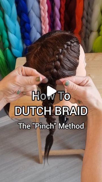 Sarah | Hair Braider on Instagram: "How to do a Dutch Braid - The Pinch Method....  Keep those pinched fingers tight and always add hair into the pinch (of your forefinger and thumb). Don't twist your wrists. It's a small movement, but your brain will want to make it bigger.   For more help join a How To Braid Workshop held in Armadale, West Lothian, Scotland, or come to the Braid Bar for a 1-2-1 lesson. More information in link in Bio 🧜‍♀️  #DutchBraid #DutchBraidTutorial #HowToDutchBraid #DutchBraidLesson" How To Start A Dutch Braid, How To Dutch Braid On Someone Else, How To Do Dutch Braids, How To Do A Dutch Braid, How To Do Dutch Braids On Yourself, How To Dutch Braid, How To Dutch Braid Your Own Hair, How To Dutch Braid Step By Step, How To Make Braids