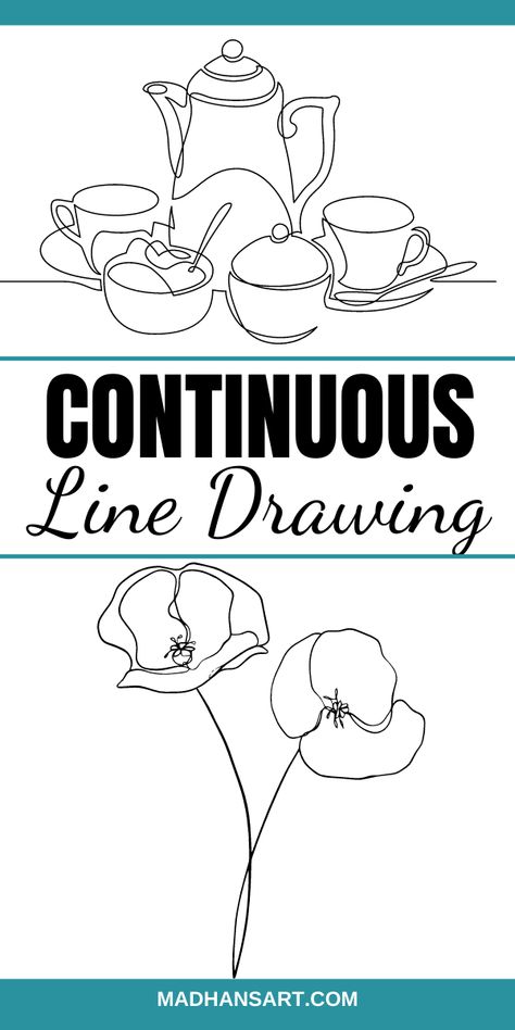 This article covers the basics of continuous line drawing, such as what materials you will need and how to get started. There are also some tips on how to improve your technique, along with a few ideas for things you can create using this method. Continuous Contour Line Drawing, Micro Art Drawing, Line Art And Watercolor, Line Art Drawings Tutorials, One Line Drawing Tutorials, Continuous Line Drawing Hand, Simple Line Drawing Ideas, How To Line Art, How To Draw Line Art