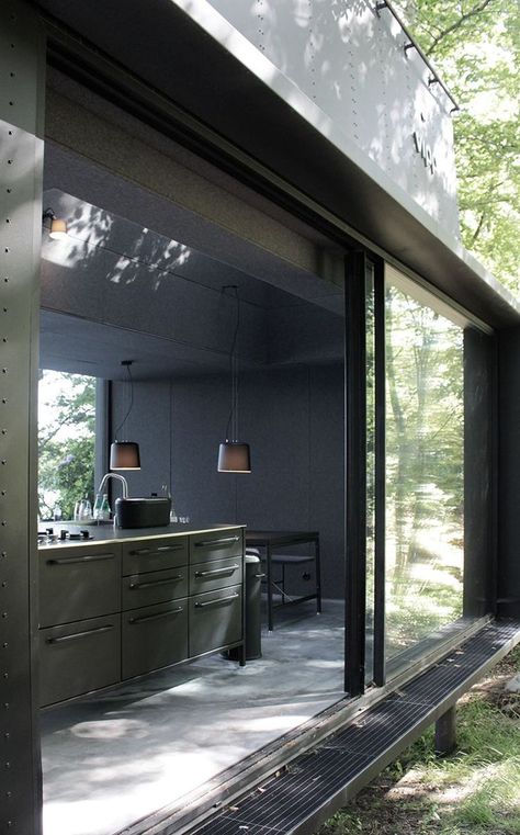 kitchen design Vipp Shelter, Extension Veranda, Wohne Im Tiny House, Casa Container, Hus Inspiration, Sea Island, Prefab Homes, The Glass, Container House