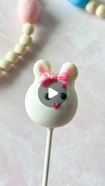 Berry Nice Berries on Instagram: "Bunny Cake Pop Tutorial 🐰💕  Products:   ✨ Chocolate: @stoverandcompany sweet shoppe wafers  ✨ Edible Glitter: @shinedessertglitter - Discount Code: BNB   ✨ Strawberry Scribe: @createwness  ✨ Fondant: @wiltoncakes   #cakepops #bunny #cakepop #easter #eastertreats #easterbunny #cakepoptutorial #wiltoncakes #wilton" Bunny Cake Pops, Bunny Birthday Theme, Easter Cake Pops, Cake Pop Tutorial, Cake Pop Ideas, Pop Ideas, Homemade Facials, Bunny Birthday, Bunny Cake