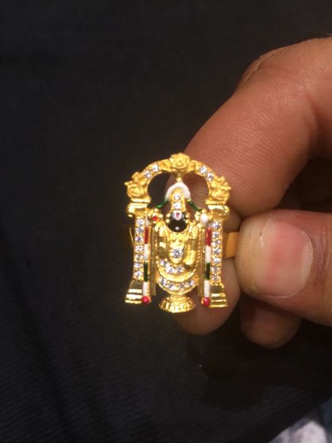 Sri Venkateswara Swamy Blessings. Balaji Rings For Gents, Balaji Gold Rings For Men, God Jewellery, Gents Gold Ring, Rings For Ladies, Indian Gold Jewellery, Indian Gold Jewellery Design, Tortoise Ring, Venkateswara Swamy