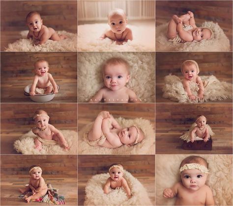 Rachel Vanoven  Instead of posting all of these one by one, here's three favorites from each of the four sweet babies!!! Love watching these little miracles grow! Can't wait to see them all again for their one year sessions!! 3 Month Old Baby Pictures, Baby Collage, 6 Month Baby Picture Ideas, 4 Month Baby, Baby Milestones Pictures, 3 Month Old Baby, Monthly Baby Photos, Newborn Photography Poses, Toddler Photography