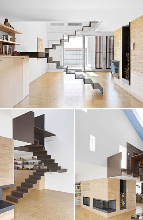 Designed by Roberto Murgia Staircase Designs, Beautiful Stairs, Escalier Design, Stairs Architecture, Floating Stairs, Floating Staircase, Stair Handrail, Interior Minimalista, Modern Stairs