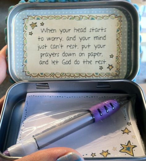 The youth group should make these for the people of the church!! Ltc Activities, Camp Treats, Missing Grandma, Manger Scenes, Smash Box, Prayer Stations, Grandparenting, Secret Sisters, Church Youth