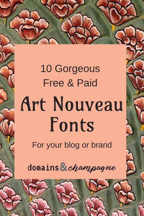 Check out these gorgeous and sophisticated Art Nouveau fonts. There are free and paid fonts on this list. Elevate your brand design, product design, or website design with elegant script and vintage typography. Art Nouveau Lettering Fonts, Art Nouveau Poster Modern, Raven Art Nouveau, Art Nouveau Font Alphabet, Graphic Design Art Nouveau, Art Neauveau Poster, Art Deco Fonts Free, Art Nouveau Design Graphics, Art Neauveau Font