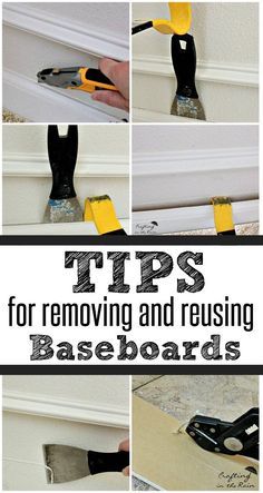 How to Remove Baseboards without Damage | Crafting in the Rain Remove Baseboards, Removing Baseboards, Daily Cleaning Routine, Easy Home Improvement Projects, Easy Home Improvement, Cleaning Painted Walls, Safari Chic, Routine Tips, Glass Cooktop