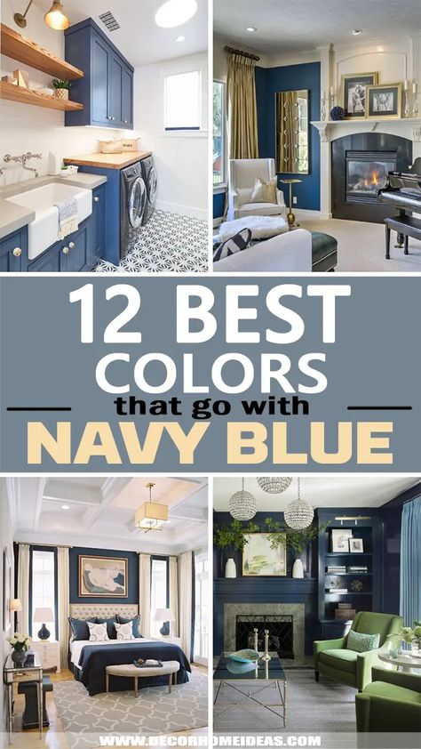 Navy Blue Furniture Living Room, Blue Accent Wall Living Room, Blue Living Room Color Scheme, Blue And Cream Living Room, Blue Accents Living Room, Navy Blue Bathroom Decor, Navy Blue Couches, Blue Living Room Color, Blue Family Rooms