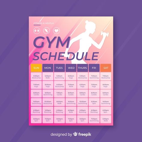 Gym Schedule For Women, Gym Timetable, Timetable Design, Gym Schedule, Yoga Cartoon, Modern Gym, Webpage Template, Gym Classes, Schedule Design