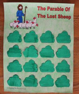 Teach chidren about the Parable of the Lost Sheep with this free printable game! Bible Parables, Parable Of The Lost Sheep, Sheep Craft, Lost Sheep, Sheep Crafts, The Lost Sheep, Bible Story Crafts, Preschool Bible, Bible School Crafts