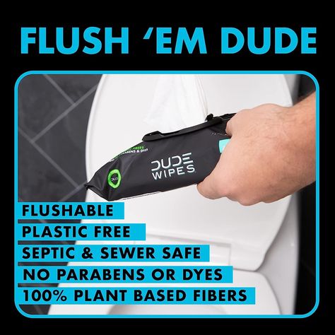 EXTRA LARGE FLUSHABLE WIPES. FLUSHABLE & 100% PLANT SOURCED FIBERS. FRAGRANCE FREE & CLEAN FORMULA. Dude Wipes, Conversation Hearts Candy, Eucalyptus Tea, Flushable Wipes, Wipes Dispenser, Toilet Spray, Cleansing Wipes, Wet Wipes, The Other Guys