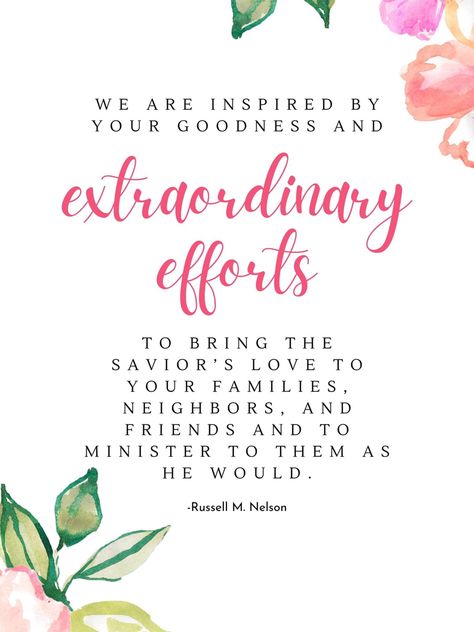 We are #inspired by your #goodness and #extraordinary #efforts to bring the #Savior #love to your #families #neighbors #friends #minister to them as He would. Russell M Nelson #presnelson #generalconference #ministering #interviews #charity #service #loveoneanother #churchofjesuschristoflatterdaysaints #lds #inspiration #tryingtobelikejesus #christlike #christian #christianity #christianliving Ministering Quotes Lds, Fellowship Quotes, Ministering Quotes, Ministering Interviews, Ministering Lds, Lds Quotes Uplifting, Lds Ministering, Ministering Ideas, Relief Society Visiting Teaching