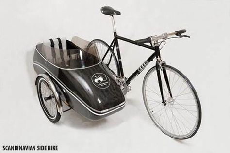 Sidecar bike Bike Sidecar, Bike With Sidecar, Bici Retro, Bicycle Sidecar, Xc Ski, Motorcycle Sidecar, Fixed Gear Bicycle, Urban Bike, Bike Trailer