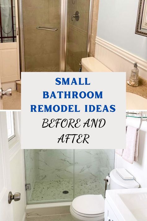 Update Small Bathroom, Small Bathroom Renos, Small Bathroom Pictures, Small Bathroom Remodel Ideas, Small Full Bathroom, Very Small Bathroom, Tiny Bathroom Ideas, Small Bathroom Remodel Designs, Small Shower Remodel