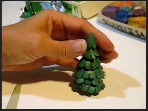 Make Yourself a Mini Christmas Tree Popsicle Stick Christmas Crafts, Fun Winter Crafts, Winter Diy Crafts, Diy Crafts Christmas, Christmas Art Projects, Polymer Clay Fairy, Christmas Crafts For Toddlers, Clay Christmas, Clay Fairies