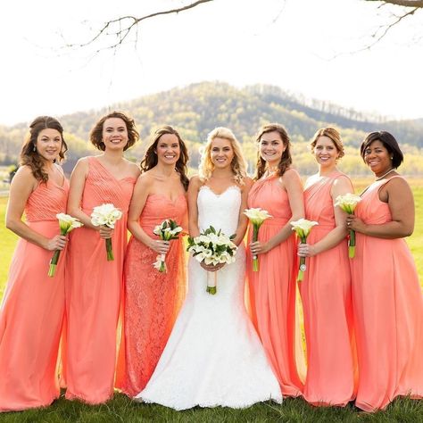 Peach Pink Bridesmaid Dresses, Coral Bridesmaid Dresses Beach, Coral Peach Bridesmaid Dresses, Peach Color Bridesmaid Dresses, Coral Bridesmaid Dresses Long, Bridesmaid Dresses Coral, Gowns Wedding Guest, Peach Bridesmaid, Wedding Window