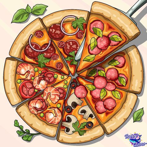 Pizza Illustration Art, Pizza Sketch, Pizza Pic, Pizza Painting, Repel Dust, Pizza Illustration, Christmas Halloween Decorations, Pizza Cartoon, Pizza Drawing