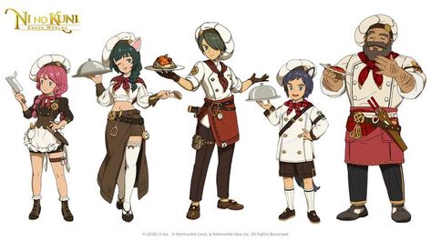 Chef Costume, Ni No Kuni, Space Opera, Character Sheet, Costume Character, Dnd Characters, Cute Characters, Fantasy Character Design, Character Design Inspiration