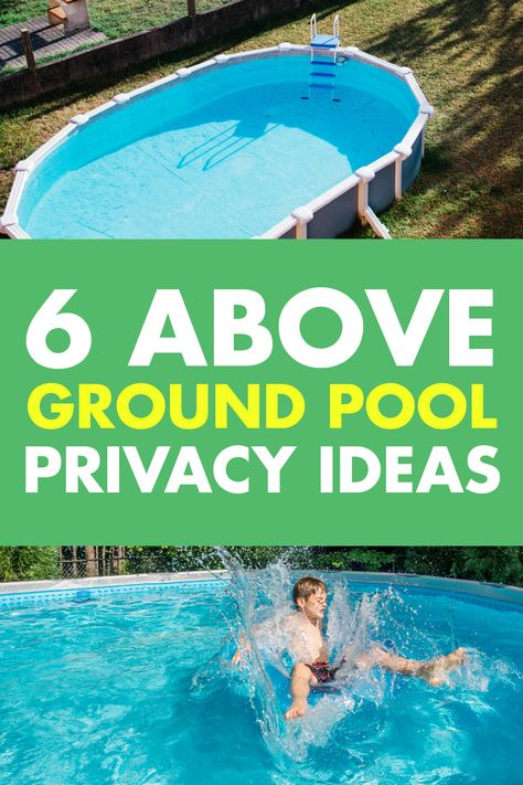 Tired of the neighbors seeing all the fun you are having in your above ground pool? If you are looking for some privacy, take a look at some of these tips and ideas. Pool Privacy Ideas, Above Ground Pool Fence, Pool Area Decor, Cheap Pool Deck Ideas, Pool Privacy, Deck Decor Ideas, Pool Deck Decor, Pool Party Decor, Small Above Ground Pool