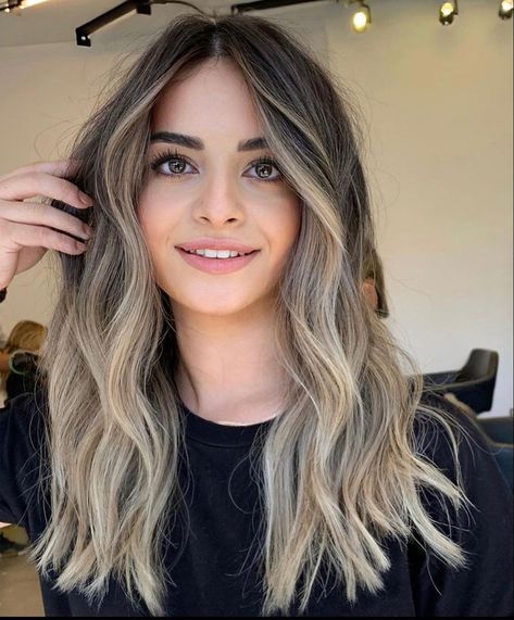 Balayage Brown Blonde, Y2k Highlights, Blonde Hair Ombre, Hair Balayage Brown, Highlights On Dark Brown Hair, Ash Brown Hair Balayage, Balage Hair, Balayage Brown, Wine Hair