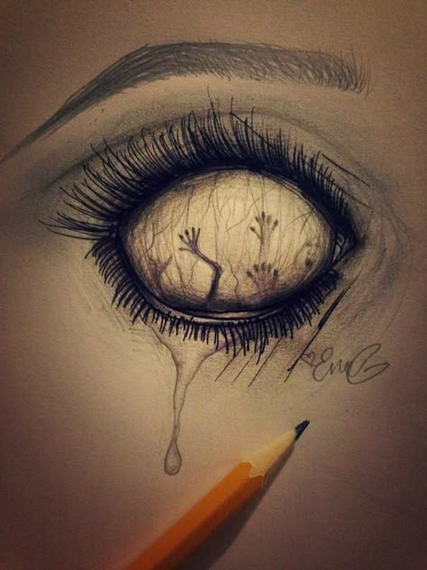 Scary Drawings, Desen Realist, Creepy Drawings, Illustration Tattoo, Tattoo Zeichnungen, Drawing Eyes, 다크 판타지, Dark Art Drawings, Architectural Drawing