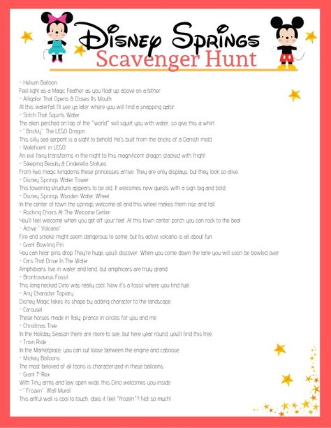 Disney Springs Scavenger Hunt, Disney Scavenger Hunt Clues Surprise, Disney World Scavenger Hunt, Disney Scavenger Hunt, D2 Summit, Entertaining Kids, Disney Activities, Space Girls, Disney Surprise