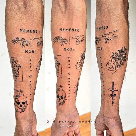 Concept Tattoo Sleeve, Stoic Tattoos For Men, Stoic Tattoo Ideas, Stoicism Tattoo, Patchy Sleeve Tattoo, Stoic Tattoo, Simple Leg Tattoos, Tattoo Font For Men, Tattoo Quotes For Men