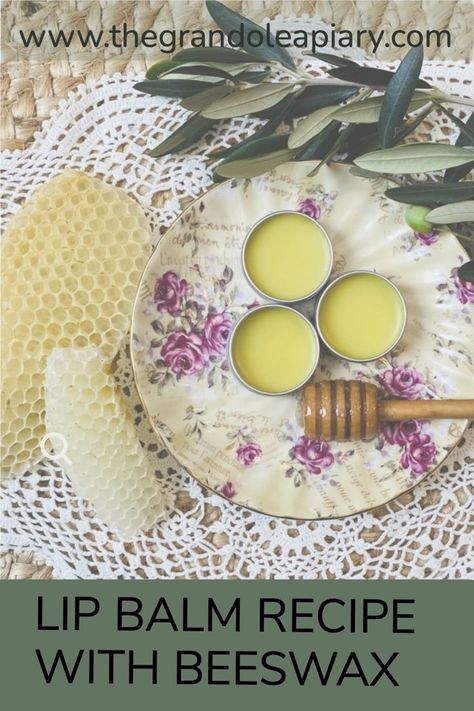 It really couldn’t be easier to make this super easy lip balm! And the beeswax really works wonders on dry or chapped lips. Let me know what you think! Chapstick Diy, Easy Lip Balm Recipe, Beeswax Lip Balm Recipe, Diy Lip Mask, Easy Lip Balm, Lip Salve, Bees Wax Lip Balm, Honey Diy, Lip Balm Recipes