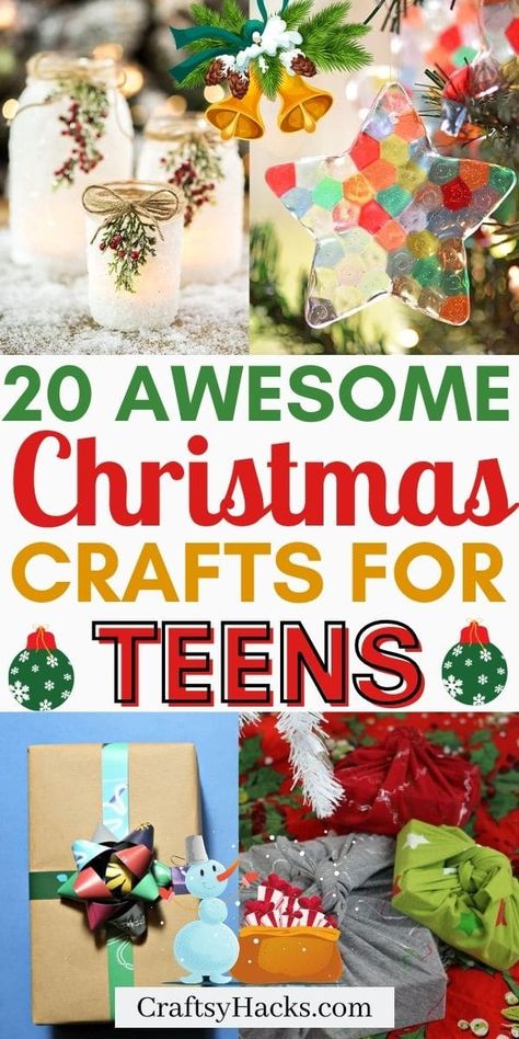 Christmas Crafts For Teens, Christmas Party Ideas For Teens, Christmas Party Crafts, Christmas Craft Ideas, Christmas Crafts For Adults, Fun Christmas Crafts, Christmas Crafts For Gifts, Easy Christmas Crafts