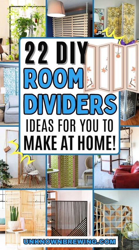 Create stylish room dividers with these DIY ideas. Perfect for adding privacy and style to any room. Ideas For Partitioning A Room, Diy Wall Partition Room Dividers, Unique Room Divider Ideas, How To Make A Room Divider, Hanging Room Dividers Diy, Diy Room Divider Easy, Diy Privacy Screen Indoor, Diy Partition Room Dividers, Room Partition Diy