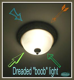 Diy Booblight Update, Lightening Bugs, Lighting Makeover, Lighting Updates, Buh Bye, Vintage Style Kitchen, Vintage Industrial Design, Kichler Lighting, Style Kitchen