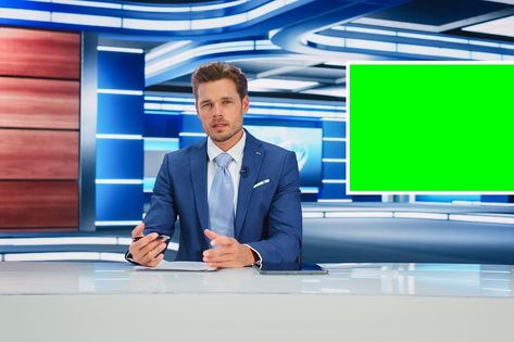 Studio Live, Tv Set Design, Tv Studio, Tv Set, Studio Living, Youtube News, Screen Video, Green Screen Video Backgrounds, Brown Hairstyles