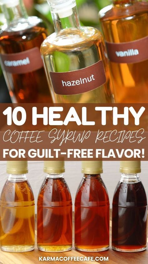 Enjoy healthy coffee syrup recipes that add flavor without the extra sugar. Try lavender, sugar-free vanilla, or peppermint for a refreshing twist. Coffee Flavor Syrup Recipe, Diy Vanilla Coffee Syrup, Torani White Chocolate Syrup, Homemade Torani Syrup, Diy Torani Syrup Recipes, Healthy Coffee Flavoring, Healthy Vanilla Syrup For Coffee, Homemade Coffee Syrup Shelf Stable, Dark Corn Syrup Recipes