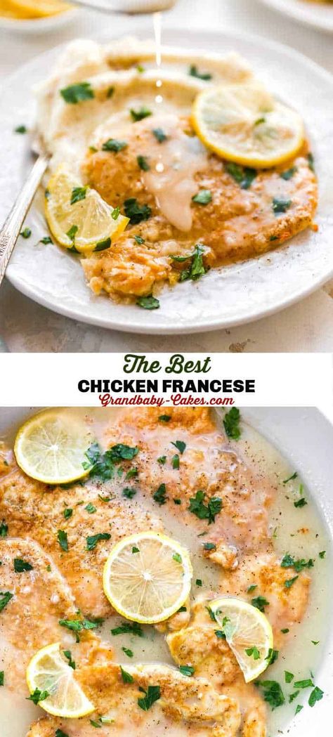 Chicken French Sauce, Chicken Franchise Recipe, Chicken Francaise Recipe Best, Chicken Francaise, Chicken French, Chicken Francaise Recipe Easy, Chicken Francese Pasta, Chicken Francaise Recipe Italian, Healthy Chicken Francaise Recipe