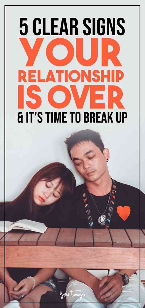 Breaking up with someone you #love isn't easy, but if you spot any of these 5 clear signs your relationship is over (or should be!), that's how you'll know when to break up with your #boyfriend or #girlfriend and that it's time to move on. Follow us on Pinterest: www.pinterest.com/yourtango Is My Relationship Over, Break Up With Your Boyfriend, When To Break Up, Breaking Up With Someone You Love, Reasons To Break Up, When To Give Up, Leaving A Relationship, Getting Over Someone, Breaking Up With Someone