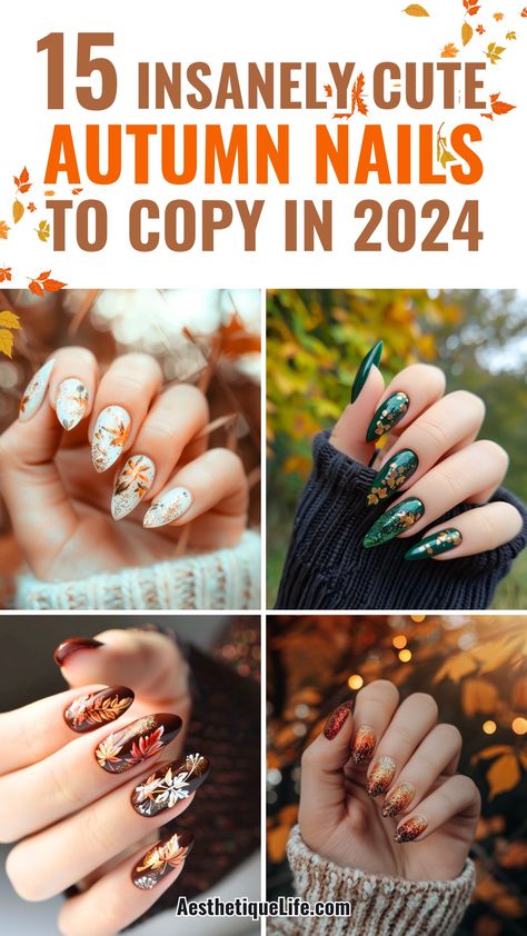 Ready to revamp your nails for the cooler weather? Dive into our collection of 15 autumn nails ideas for 2024. From short and simple designs to intricate gel and acrylic artwork, we've got everything to inspire your next salon visit. Don't miss out on these trendsetting autumn nail designs!