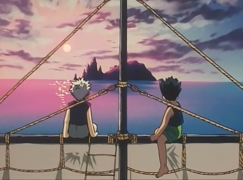 hunter x hunter 1999, hxh 1999, gon and killua, anime aesthetic Hxh 1999, Gon Killua, Broken Screen Wallpaper, App Anime, Naruto And Sasuke Wallpaper, Hxh Characters, Cool Backgrounds Wallpapers, Hunter Anime, Old Anime