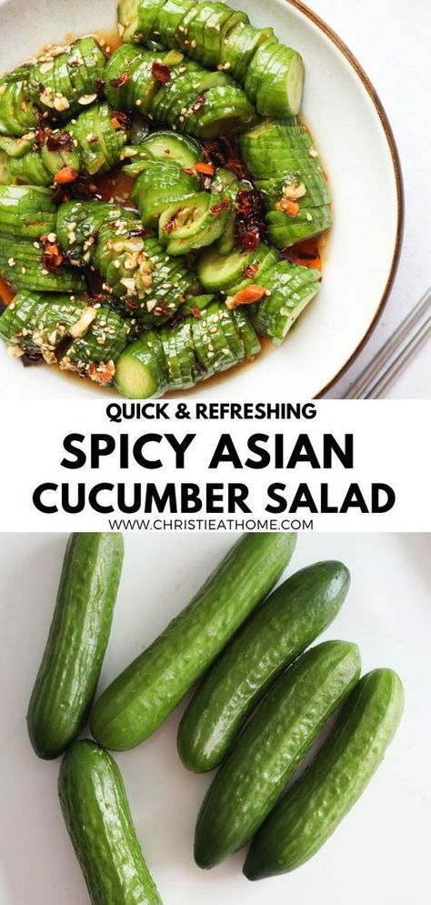 Cucumber With Chili Oil, Garlic Cucumber Chinese, Chinese Garlic Cucumber Salad, Cucumber Salad With Sesame Oil, Cucumber In Soy Sauce, Cucumber Walnut Salad, Best Asian Cucumber Salad, Healthy Asian Cucumber Salad, Asian Salad Cucumber