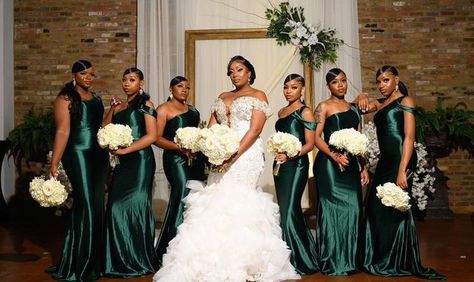 Pantora Bridal on Instagram: "So they just gonna slay like that? 🔥 #pantoramaidsslay Shop Pantora Maids now through 11/14, click the link in the bio! Bridal Gown: @eseazenabor Bridal Hairpiece & Jewelry pieces: @aiandeva Bridesmaids Dresses: @pantorabridal Bridesmaids Jewelry pieces: @aiandeva Bridesmaids Makeup: @markitashanae__ Bridesmaids Hairstyling: @slayedbykimkay Bouquets, corsages & Boutonnières: @annagraceeventdesign Photography & Videography: @parteephotography #pantorabridal #pa Eseazenabor Bridal, Hairpiece Jewelry, Bridal Core, Pantora Bridal, Bridesmaid Duty, Bridesmaids Makeup, Bridesmaid Duties, Bridesmaids Jewelry, Bridal Hairpiece