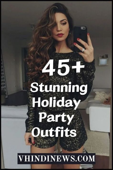 Sparkle Holiday Outfits, Festive Cocktail Attire For Women, 2024 Holiday Party Outfit, Christmas Outfit Ideas For Women Party, Company Holiday Party Outfit, Holiday Party Outfits Women, Holiday Outfit Winter, Company Christmas Party Outfit, Cute Christmas Party Outfits