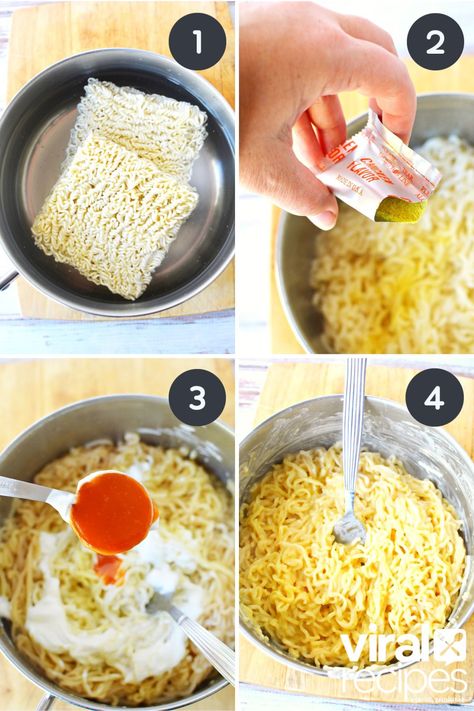 Buffalo Chicken Ramen Noodles | Salty Side Dish Buffalo Chicken Ramen Noodles, Buffalo Chicken Ramen, Buffalo Ramen Noodles, Doctored Up Ramen Noodles, Ramen Meals, Ramen Dinner Recipes, Chicken Ramen Noodle Recipes, Ramen Noodle Recipes Easy, Traditional Ramen