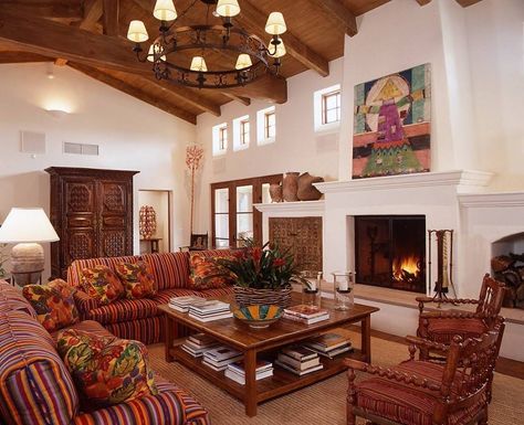 Mexican Home Decor Living Room, Eclectic Foyer, Hacienda Living Room, Hacienda Style Living Room, Hacienda Style Homes Interiors, Hacienda Style Homes Mexican, Peruvian Decor, Hacienda Interior Design, Spanish Style Living Room