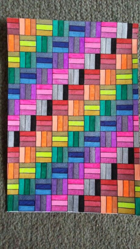 Drawing On Small Paper, Doodles On Squared Paper, Colorful Sharpie Drawings Ideas, Canvas Doodle Art, Easy Sharpie Drawings, Sharpie Art Easy, Graph Paper Art Design, Pixel Doodle, Pixel Drawing Aesthetic