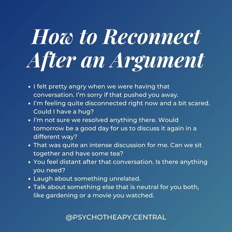 How To Reconnect After An Argument, What To Do After An Argument, Assertive Communication, Journal Therapy, Attachment Theory, Relationship Skills, Feeling Numb, Relationship Stuff, Boy Toy