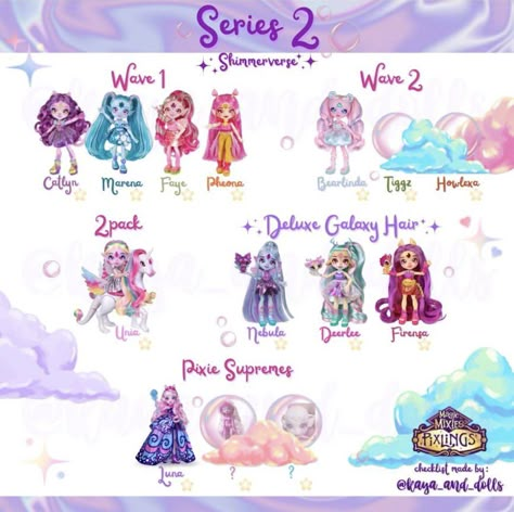 Magic Mixies Pixlings Dolls, Magic Mixies, Kids Toy Shop, Galaxy Hair, Doll Ideas, Cute Toys, Cute Dolls, Monster High, Toy Collection