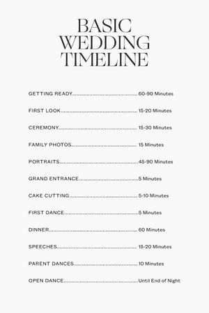 Wedding-Timeline-Example Basic Wedding, Wedding Timeline Template, Timeline Wedding, Timeline Template, Wedding Schedule, Wedding Planning Timeline, Brides And Grooms, Wedding Info, Wedding Planning Guide