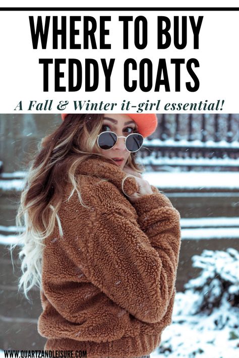 Teddy bear coats, teddy jackets, whatever you call them, this Fall & Winter staple makes a great addition to any outfit. This list includes all the best styles this season and where to buy them. #teddycoats Teddy Bear Coat Outfit Winter, Teddy Jacket Outfit Winter, Teddy Bear Jacket Outfit, Teddy Bear Coat Outfit, Teddy Jacket Outfit, Teddy Bear Coats, Sweater And Jeans Outfit, Winter Jacket Outfits, Teddy Bear Jacket