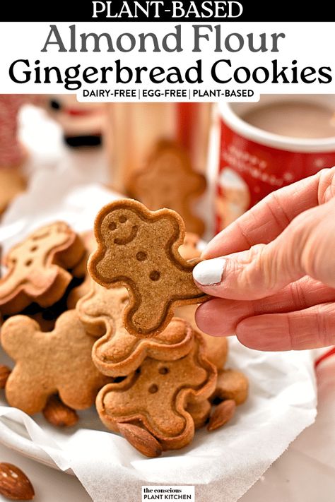 Almond Flour Gingerbread Cookies Almond Flour Cinnamon Cookies, Almond Flour Fall Desserts, Oat Flour Gingerbread Cookies, Almond Flour Gingerbread Cookies, Easy Almond Flour Recipes, Almond Flour Desserts Easy, Sugar Free Gingerbread Cookies, Almond Flour Gingerbread, Cookies No Eggs