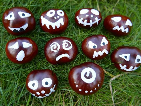 Halloween Conkers, Things To Do With Conkers, Conker Activities, Conker Art, Conkers Craft, Alvin Und Die Chipmunks, Tree Spirits, Horse Chestnut Trees, Forest School Activities