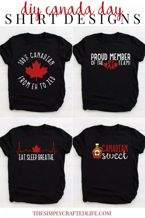 Looking for a fabulous DIY Canada Day shirt design? Look no further! I've created four fabulous styles that you can make easily with Cricut Design Space. Canada Day Outfit, Canada Crafts, Graces Room, Canada Day T Shirts, Canada Day Shirts, Canada Party, Canada Day Fireworks, Canada Day Crafts, Terri Clark